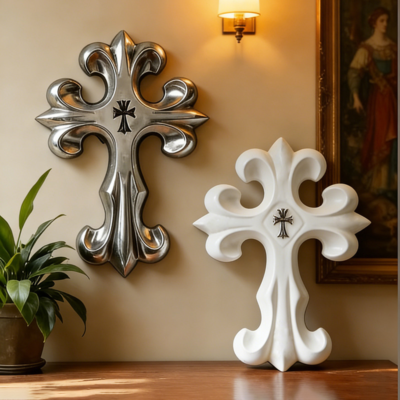 Resin Art Furniture - Retro Cross Wall Decor Gothic Style