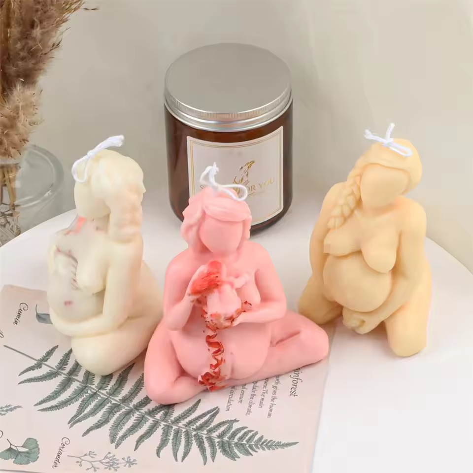 Resin Art Furniture - 3D Mother Baby Silicone Candle Mold