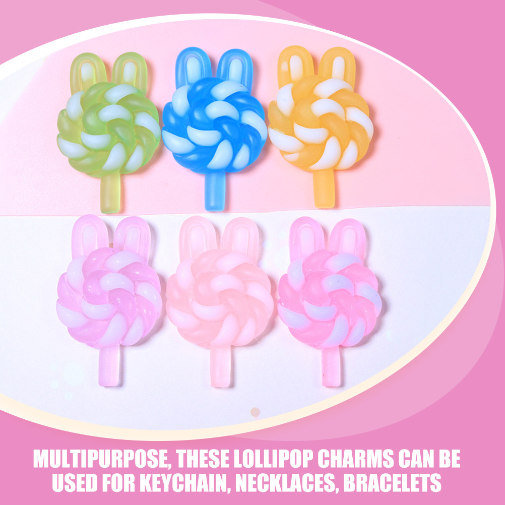 24Pcs Cute Cartoon Lollipop Ch - Resin Art Keychain recension och pris