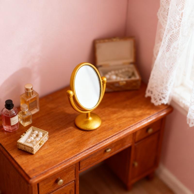 1Pcs Miniature Retro Mirror Dr - Resin Art Furniture recension och pris