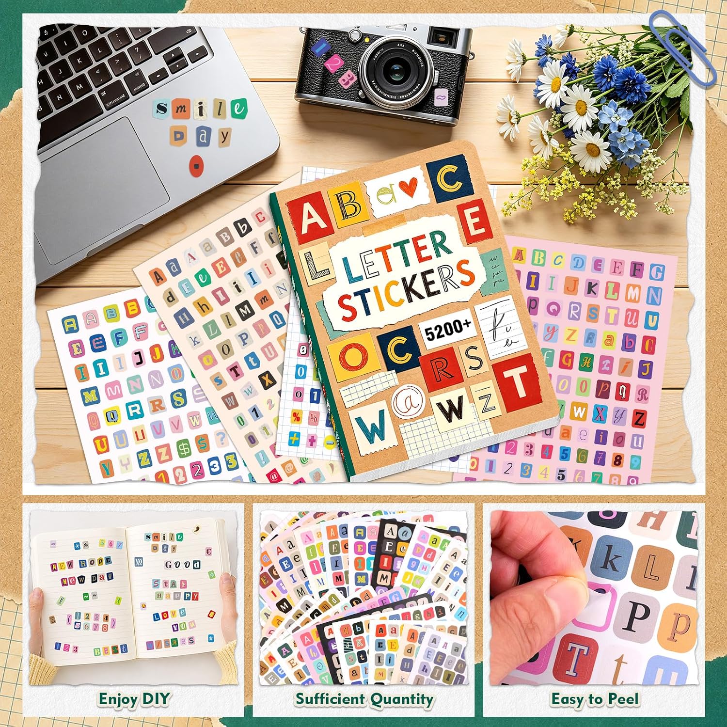 5200Pcs+/48Sheets Self Adhesiv - Resin Art Sticker recension och pris
