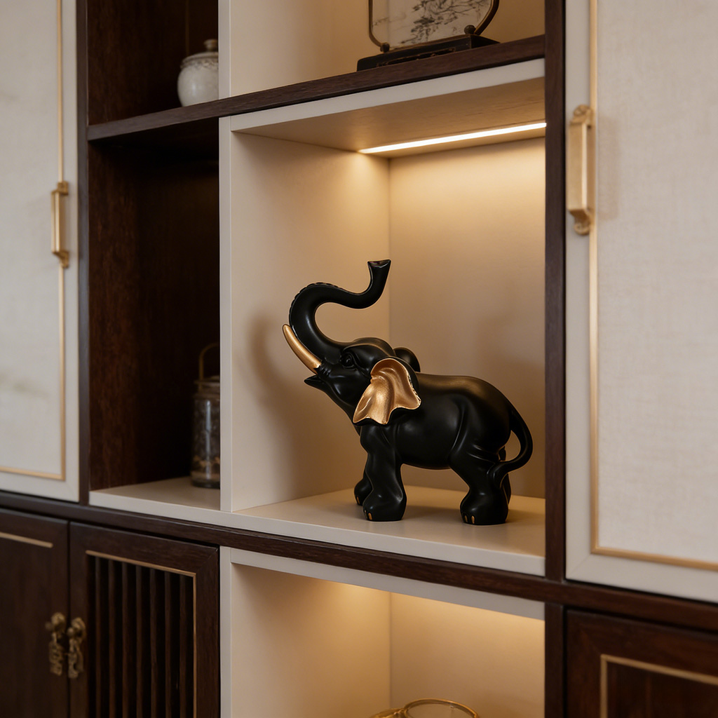 1 piece of black and gold fort - Resin Art Decoration Items recension och pris