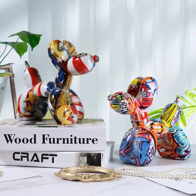 Resin Graffiti Balloon Dog Fig - Resin Art Decoration Items recension och pris