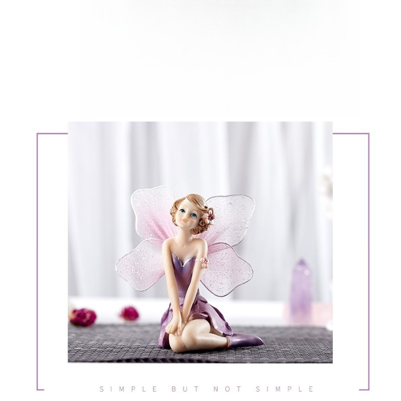 Miniature Flower Fairy Figurin - Resin Art Decoration Items recension och pris
