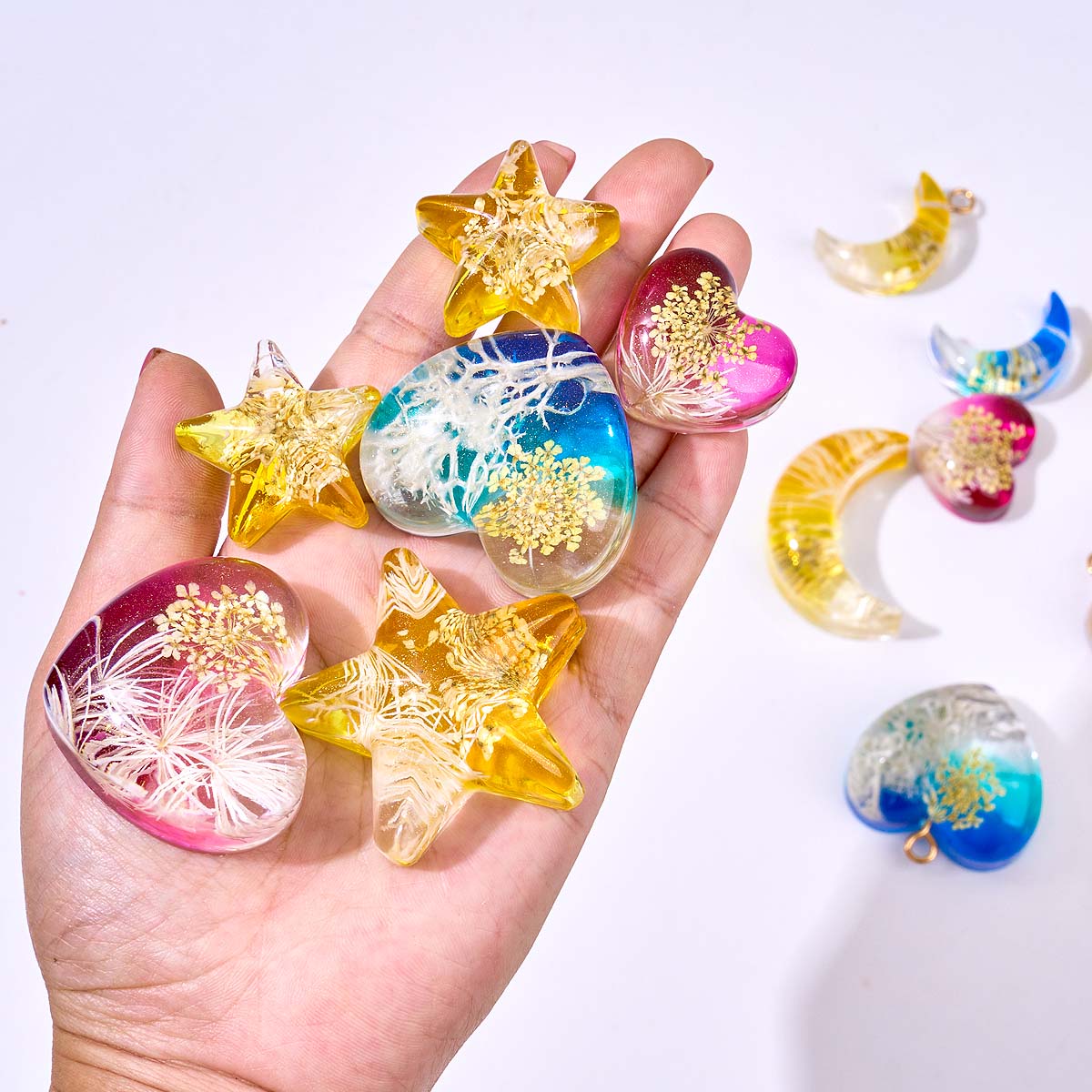Heart Star Moon Pendant Silico - Resin Art Materials recension och pris