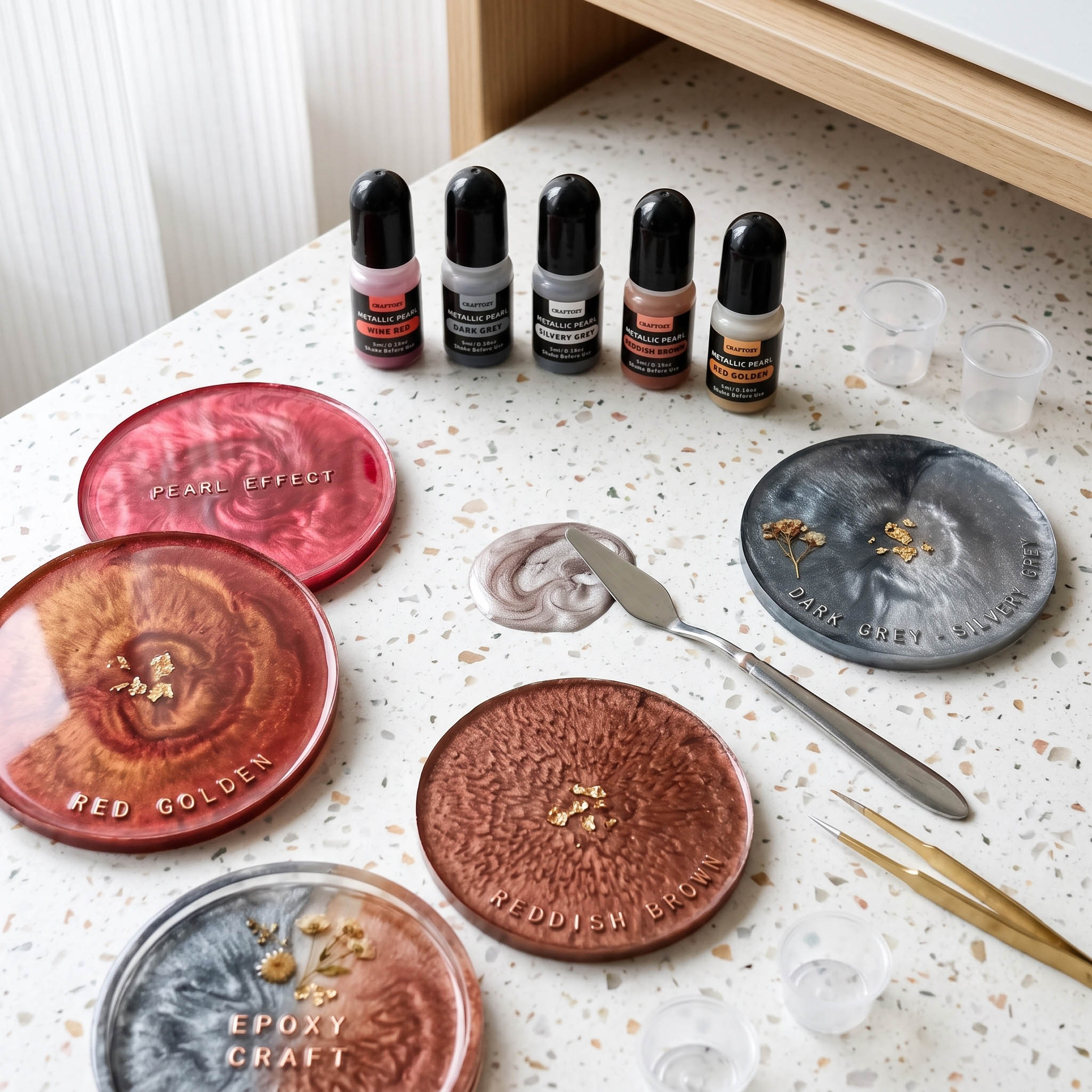 5ml metal alcohol ink set, 12  - Resin Art Alcohol Ink recension och pris