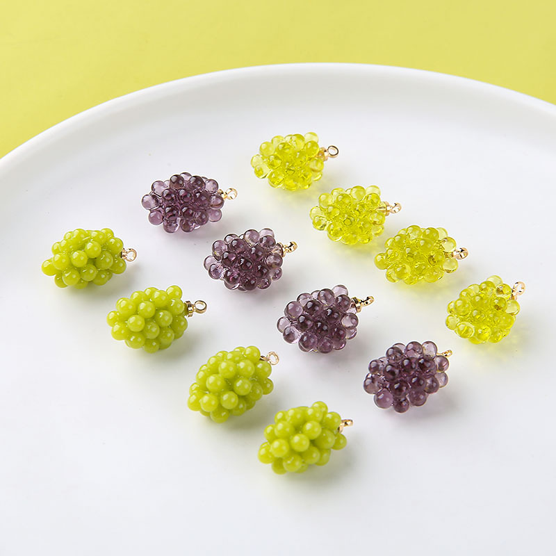 6pcs Cute Little Grapes Resin  - Resin Art Keychain recension och pris
