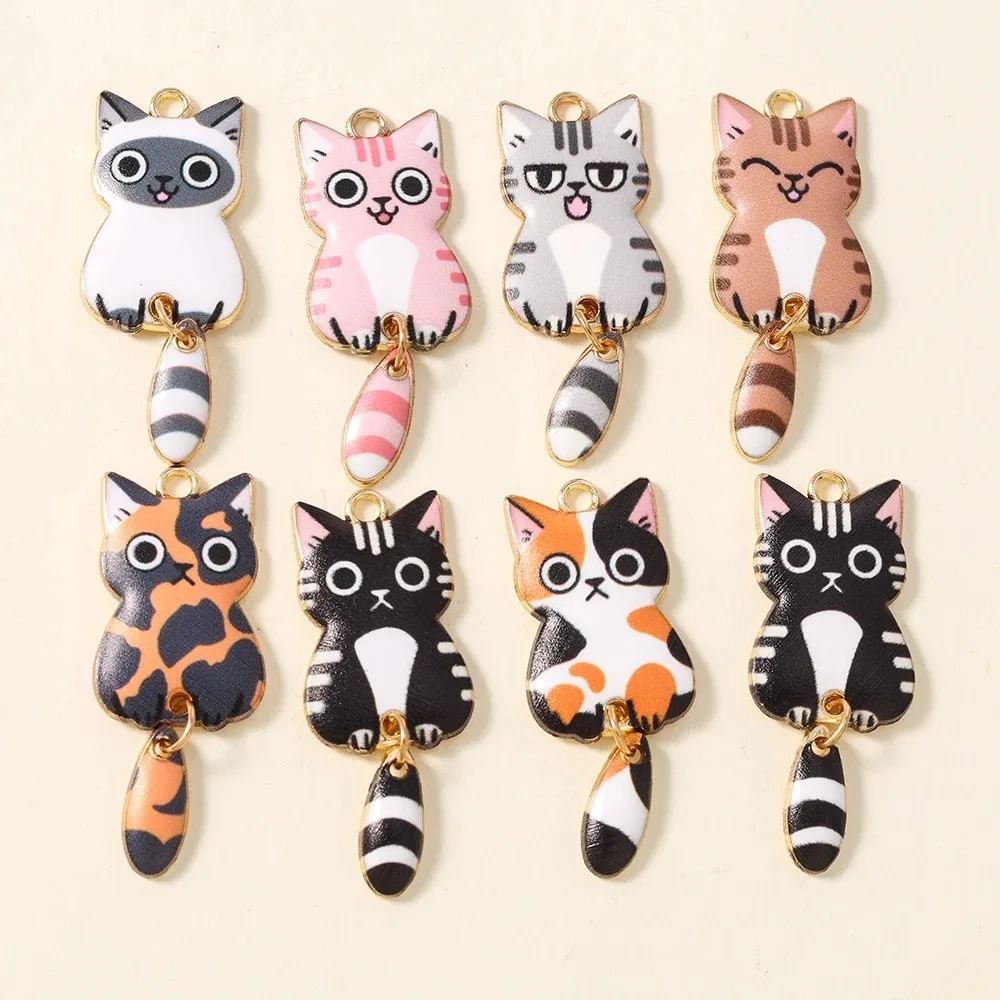 10Pcs 16×39mm Cute Cartoon Cat - Resin Art Materials recension och pris