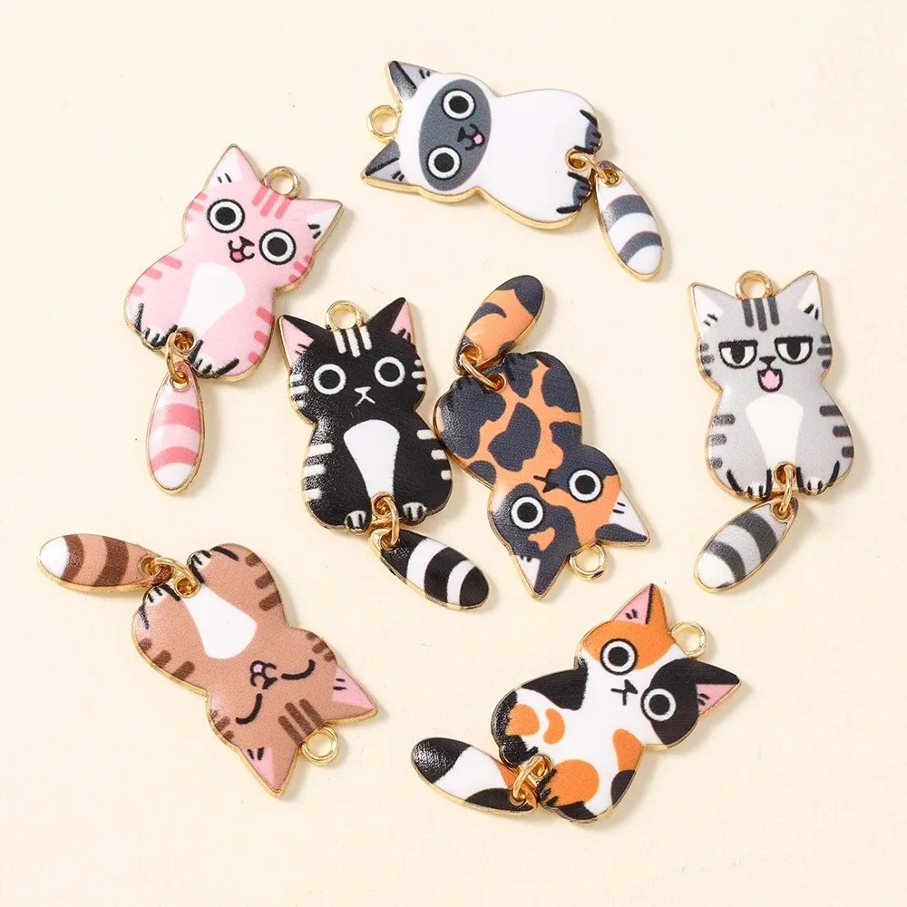 10Pcs 16×39mm Cute Cartoon Cat - Resin Art Materials recension och pris