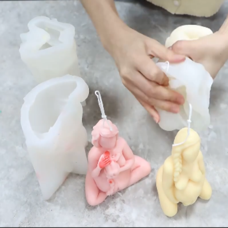 3D Mother Baby Silicone Candle - Resin Art Furniture recension och pris