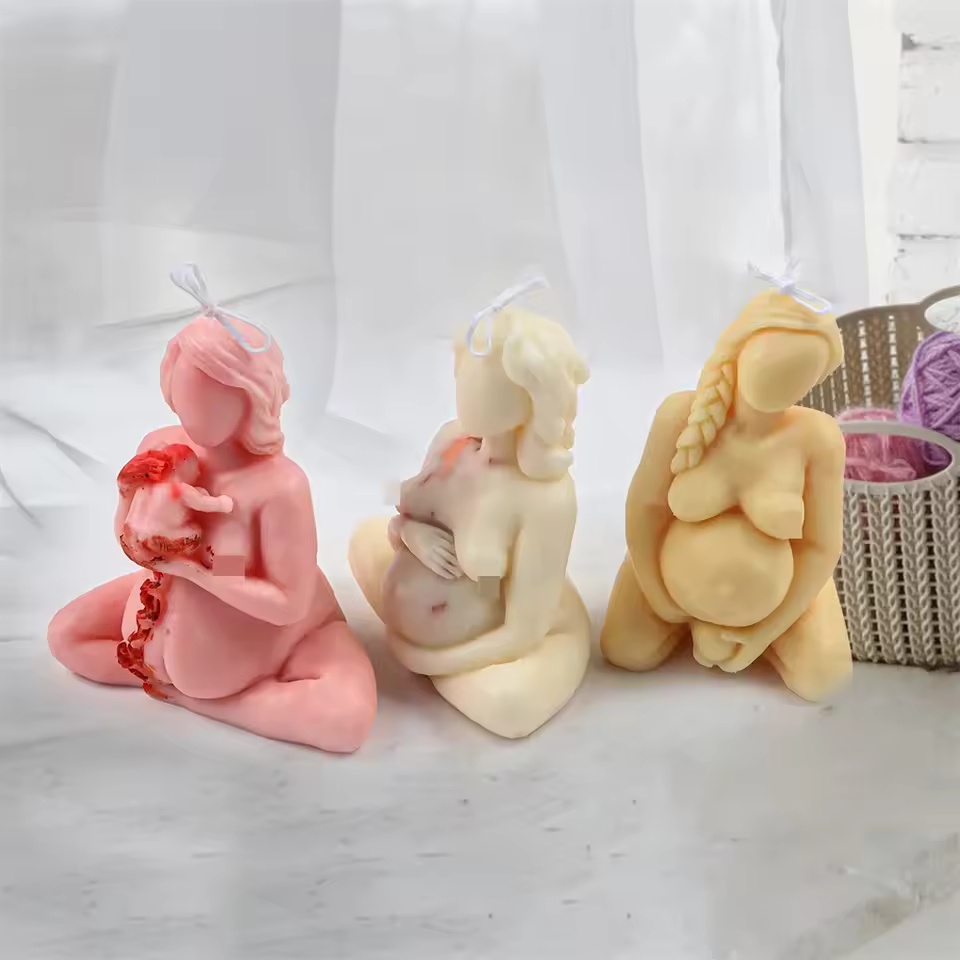 3D Mother Baby Silicone Candle - Resin Art Furniture recension och pris