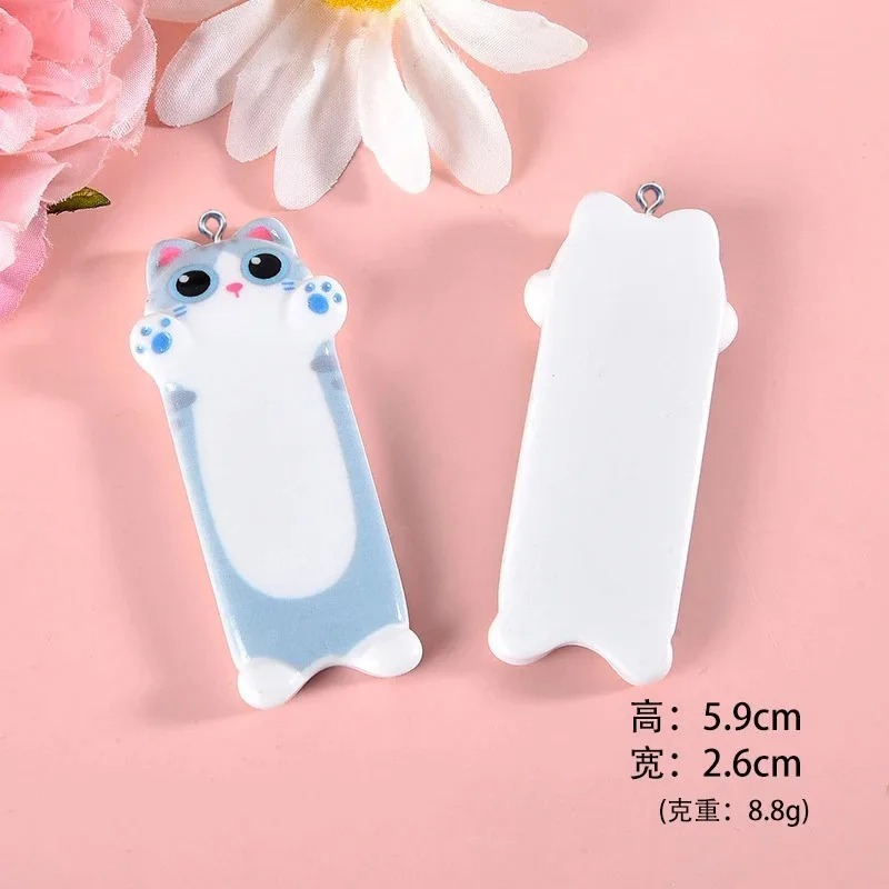 5pcs Lovely Cartoon Cat Resin  - Resin Art Keychain recension och pris