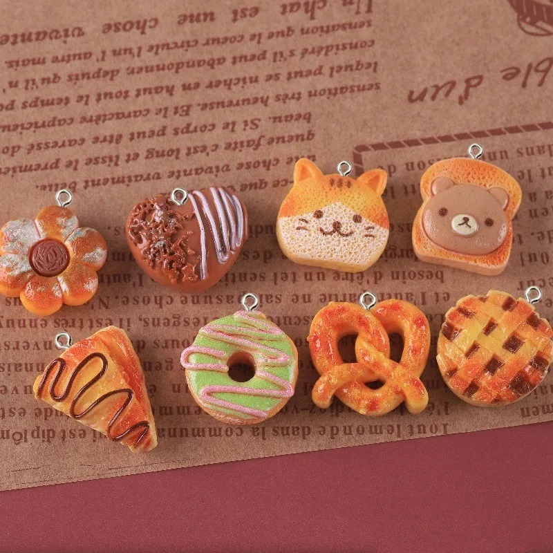 10 Pieces Cute Fake Food Resin - Resin Art Keychain recension och pris
