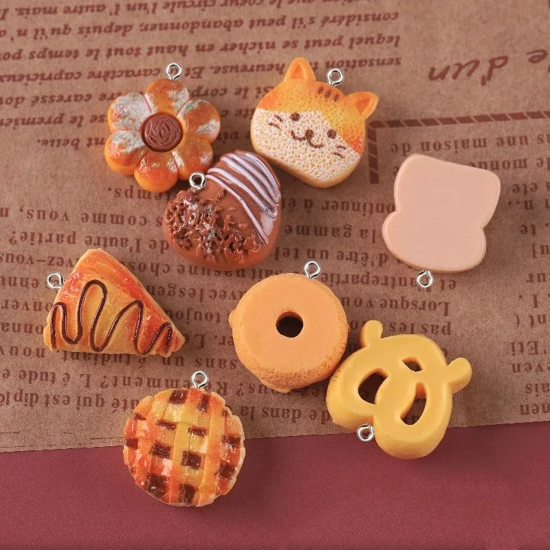 10 Pieces Cute Fake Food Resin - Resin Art Keychain recension och pris