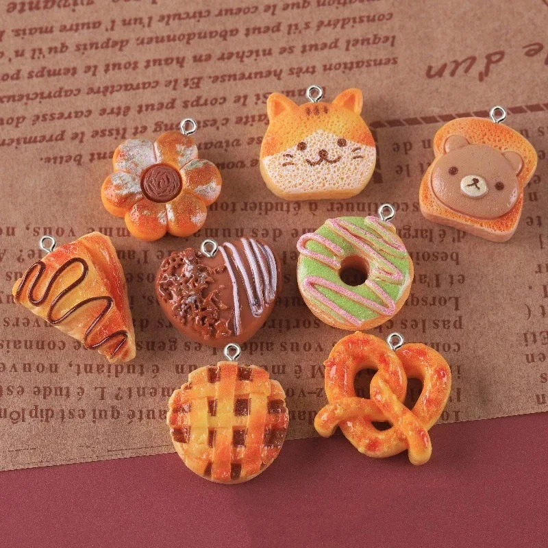10 Pieces Cute Fake Food Resin - Resin Art Keychain recension och pris
