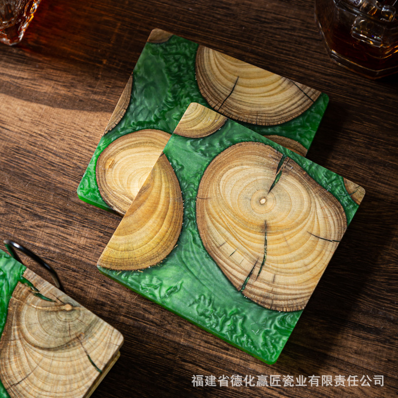 Zen Ink-Art Dry Brew Tea Tray  - Resin Art Wooden Tray recension och pris