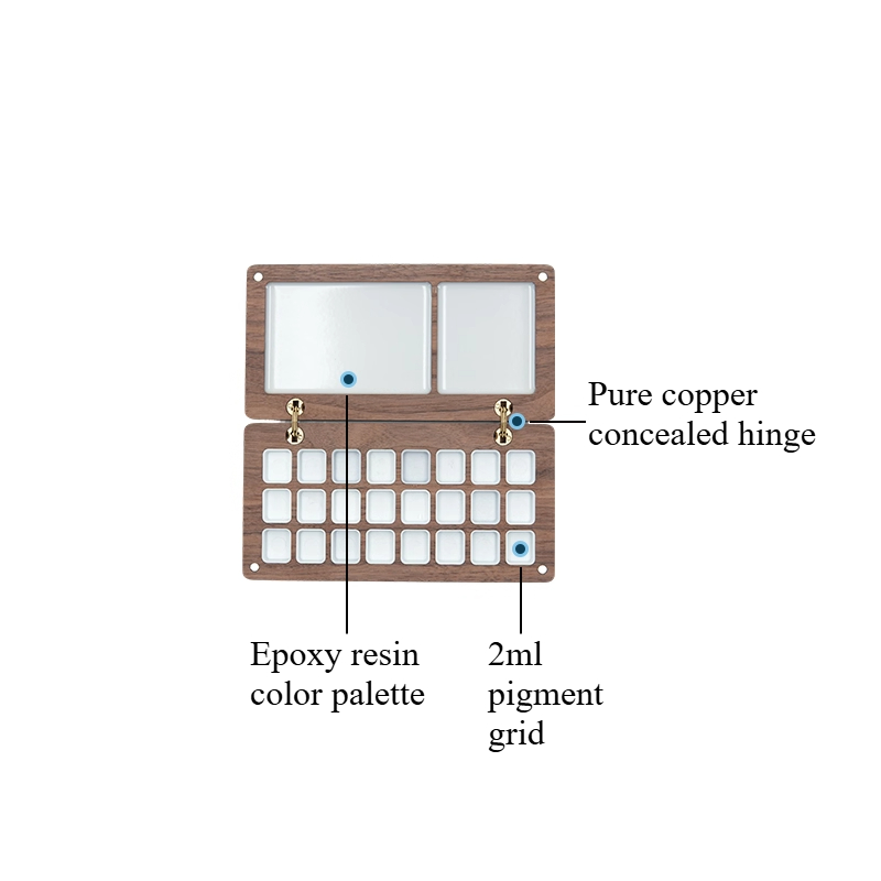 Solid Wood Watercolor Pigment  - Resin Art Wooden Tray recension och pris
