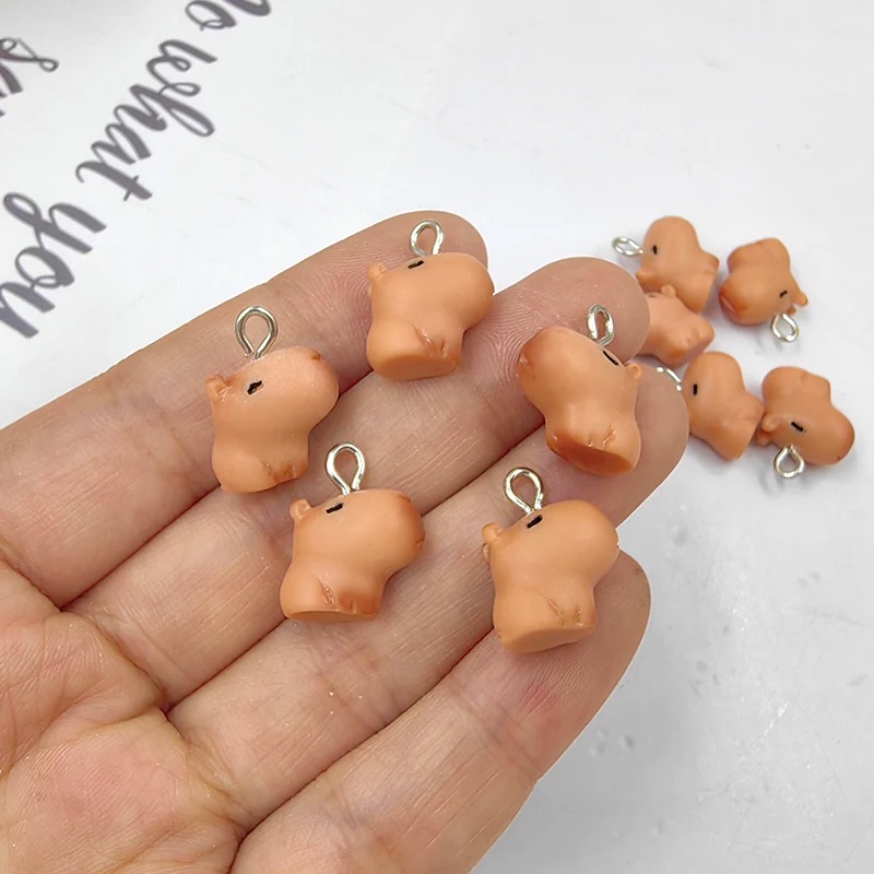 10pcs Cute Small Capybara Char - Resin Art Keychain recension och pris
