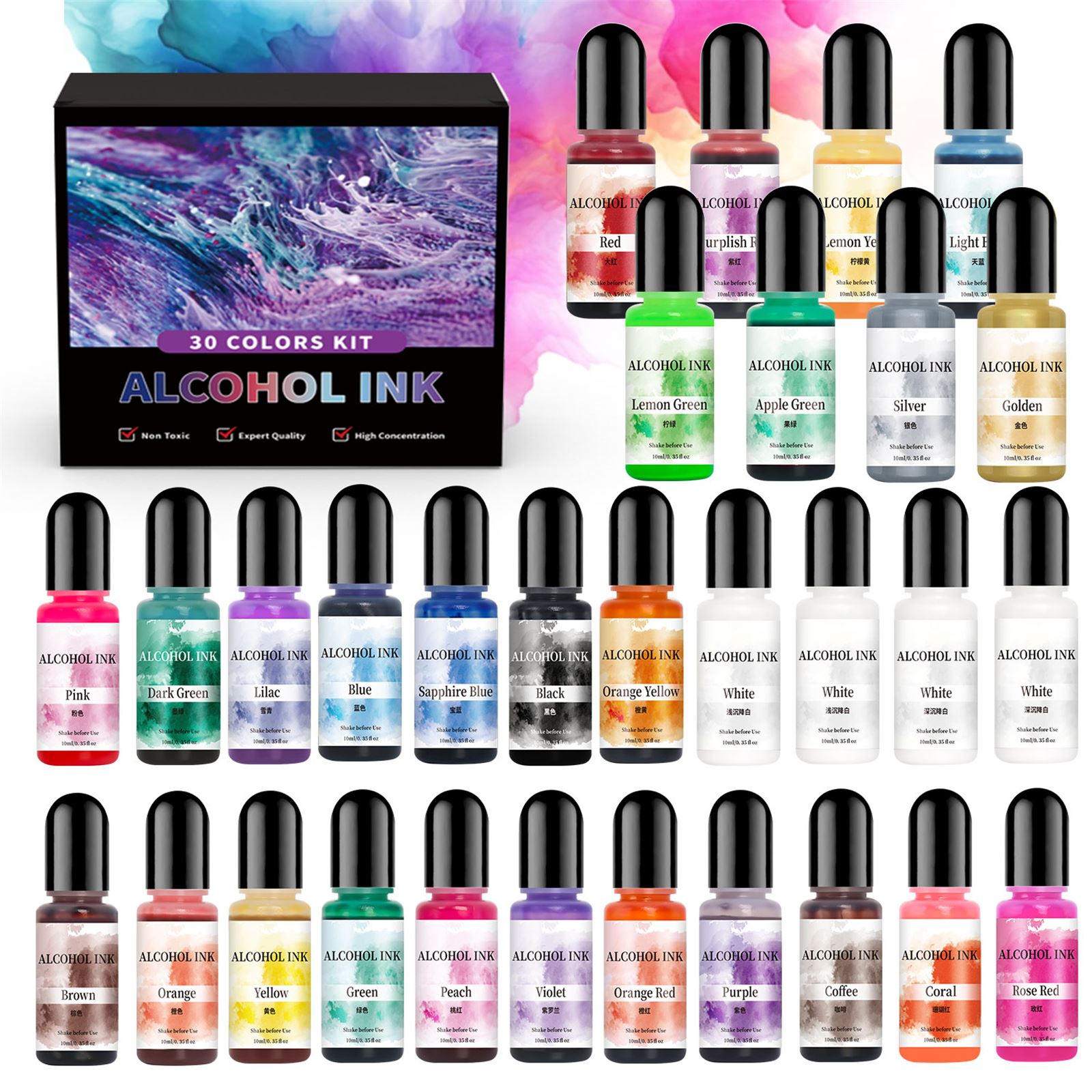 10ml Art Ink Alcohol Resin Pig - Resin Art Alcohol Ink recension och pris