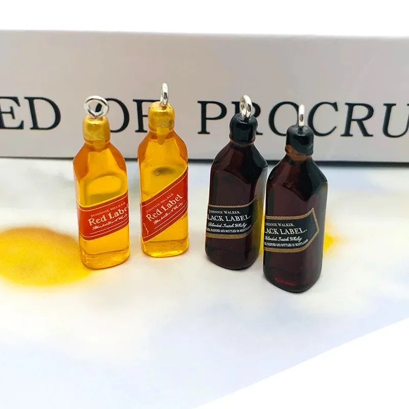 10Pcs Tiny Wine Bar Bottle Res - Resin Art Keychain recension och pris