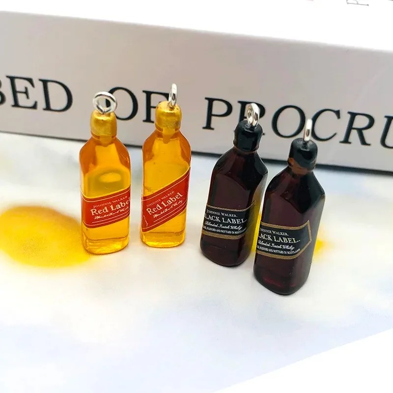 10Pcs Tiny Wine Bar Bottle Res - Resin Art Keychain recension och pris