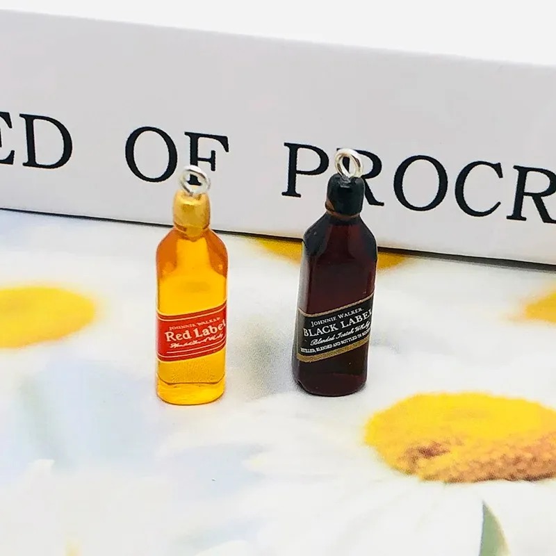 10Pcs Tiny Wine Bar Bottle Res - Resin Art Keychain recension och pris