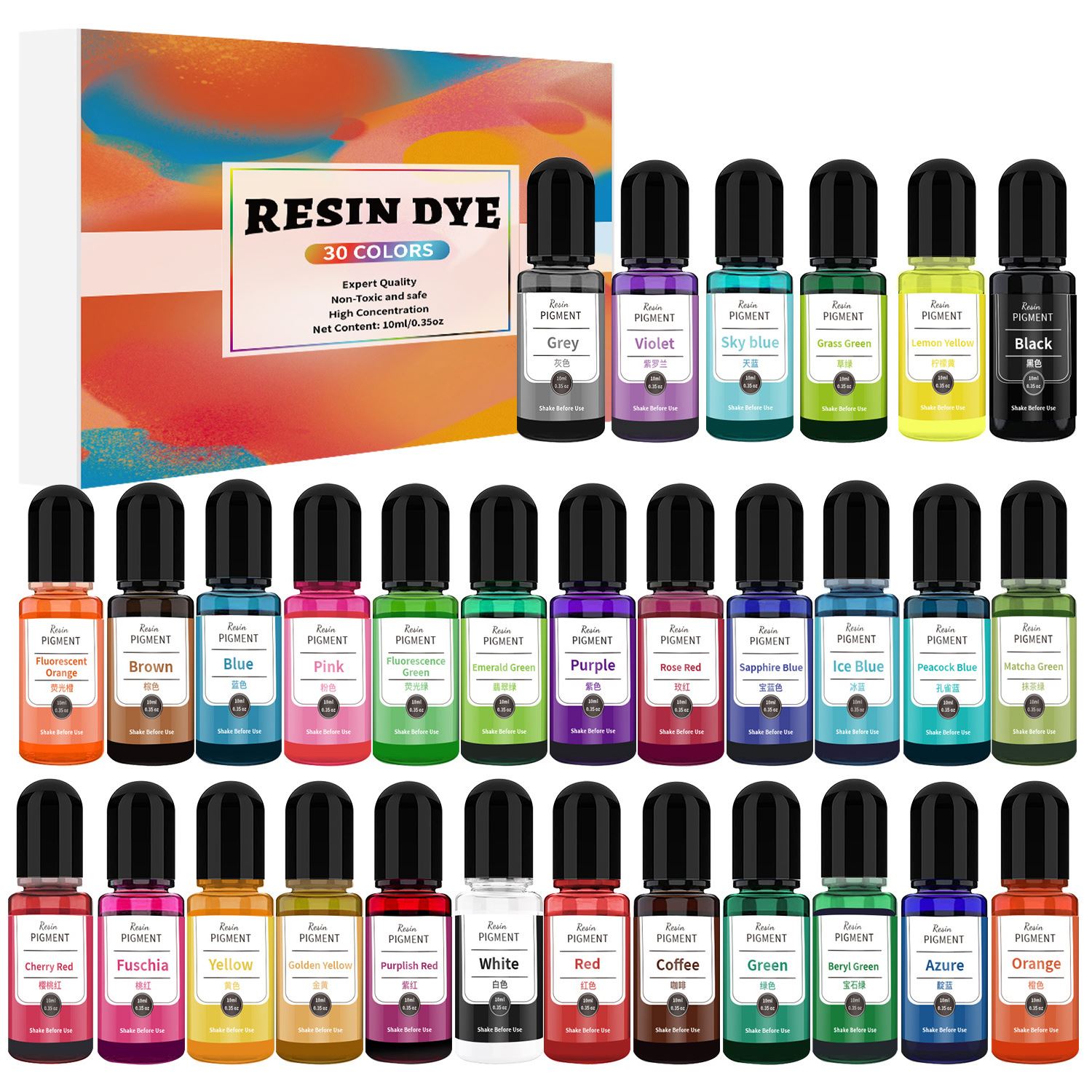 24/30 Colors Set 10ml Epoxy Re - Resin Art Alcohol Ink recension och pris