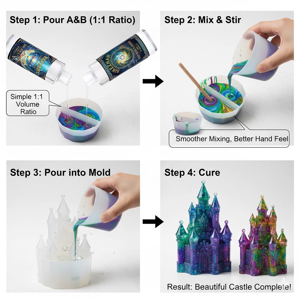 Epoxy Resin Kit with 4 Silicon - Resin Art Pouring recension och pris