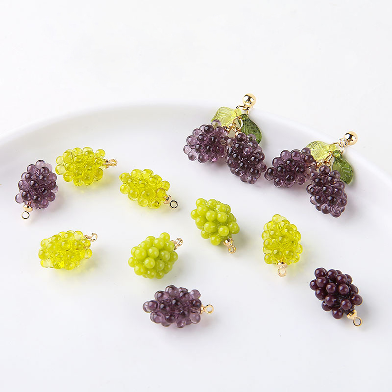 6pcs Cute Little Grapes Resin  - Resin Art Keychain recension och pris
