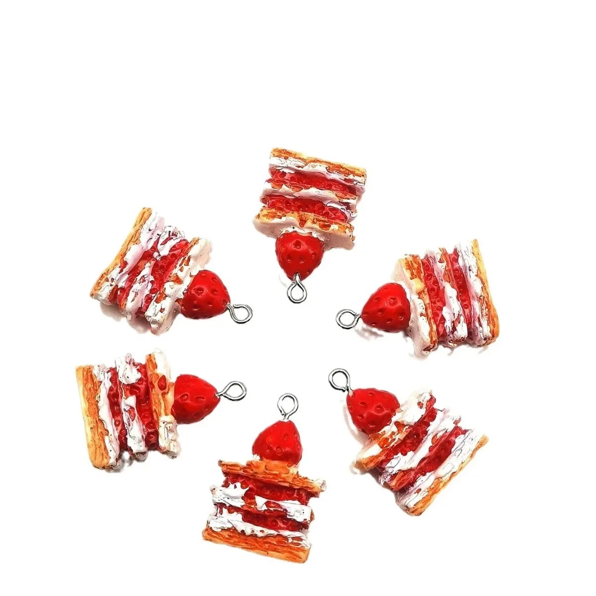 10 Pieces Mini Simulated Straw - Resin Art Keychain recension och pris