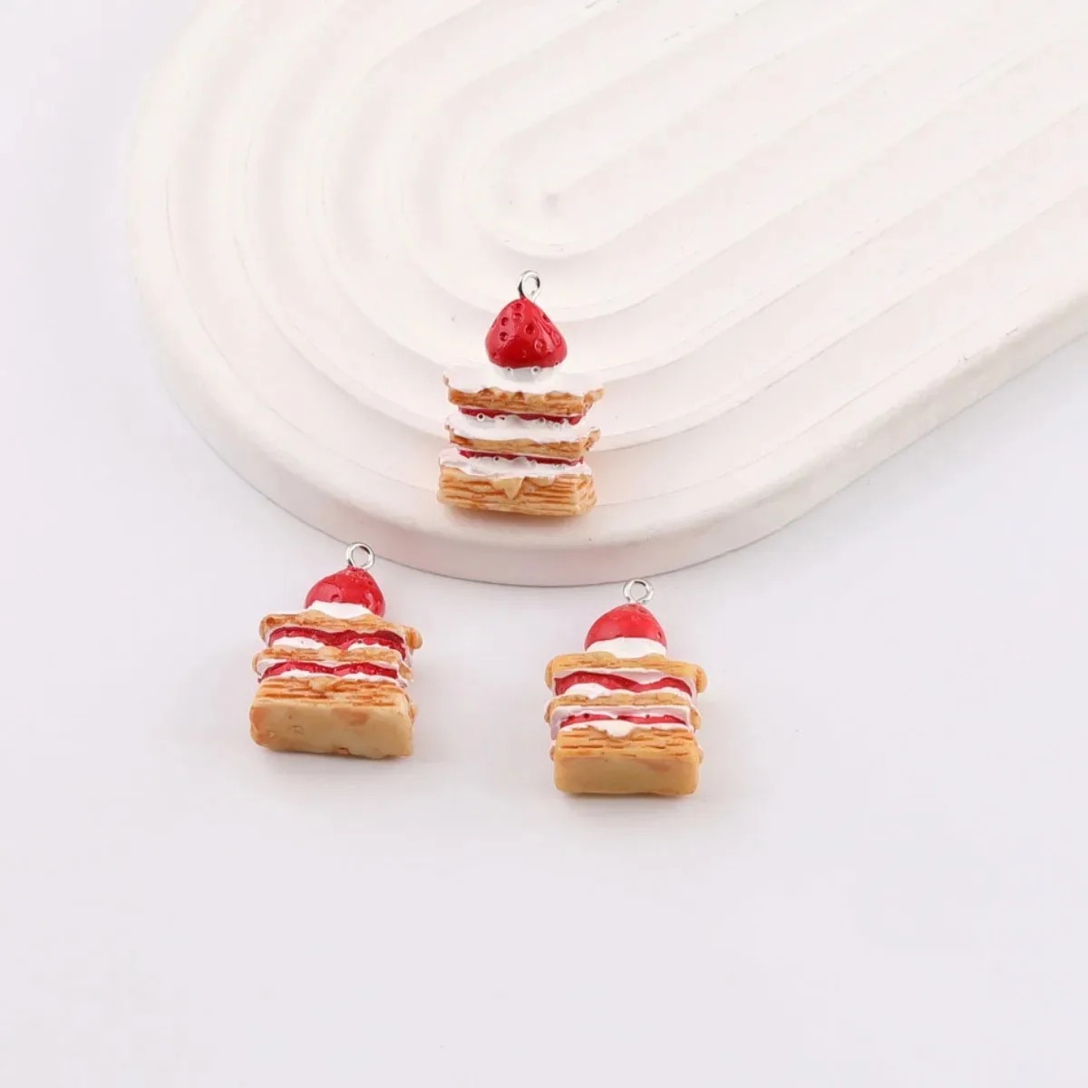 10 Pieces Mini Simulated Straw - Resin Art Keychain recension och pris