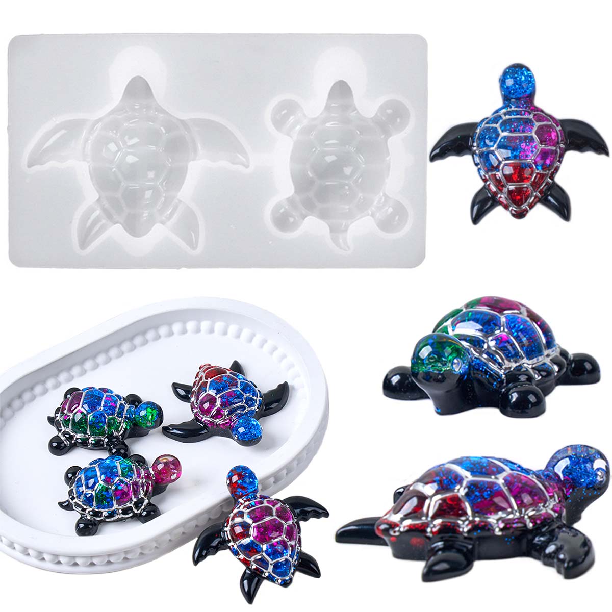 3D Sea Turtle Keychain Silicon - Resin Art Materials recension och pris