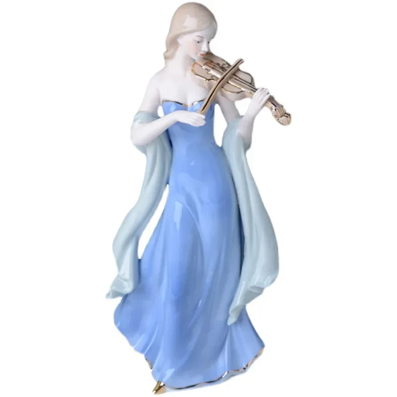 Chinese Violin Girls Ceramic F - Resin Art Decoration Items recension och pris