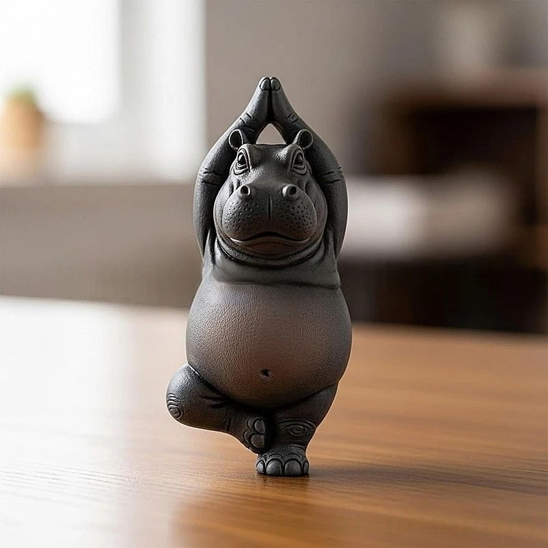 Cartoon Abstract Hippopotamus  - Resin Art Decoration Items recension och pris
