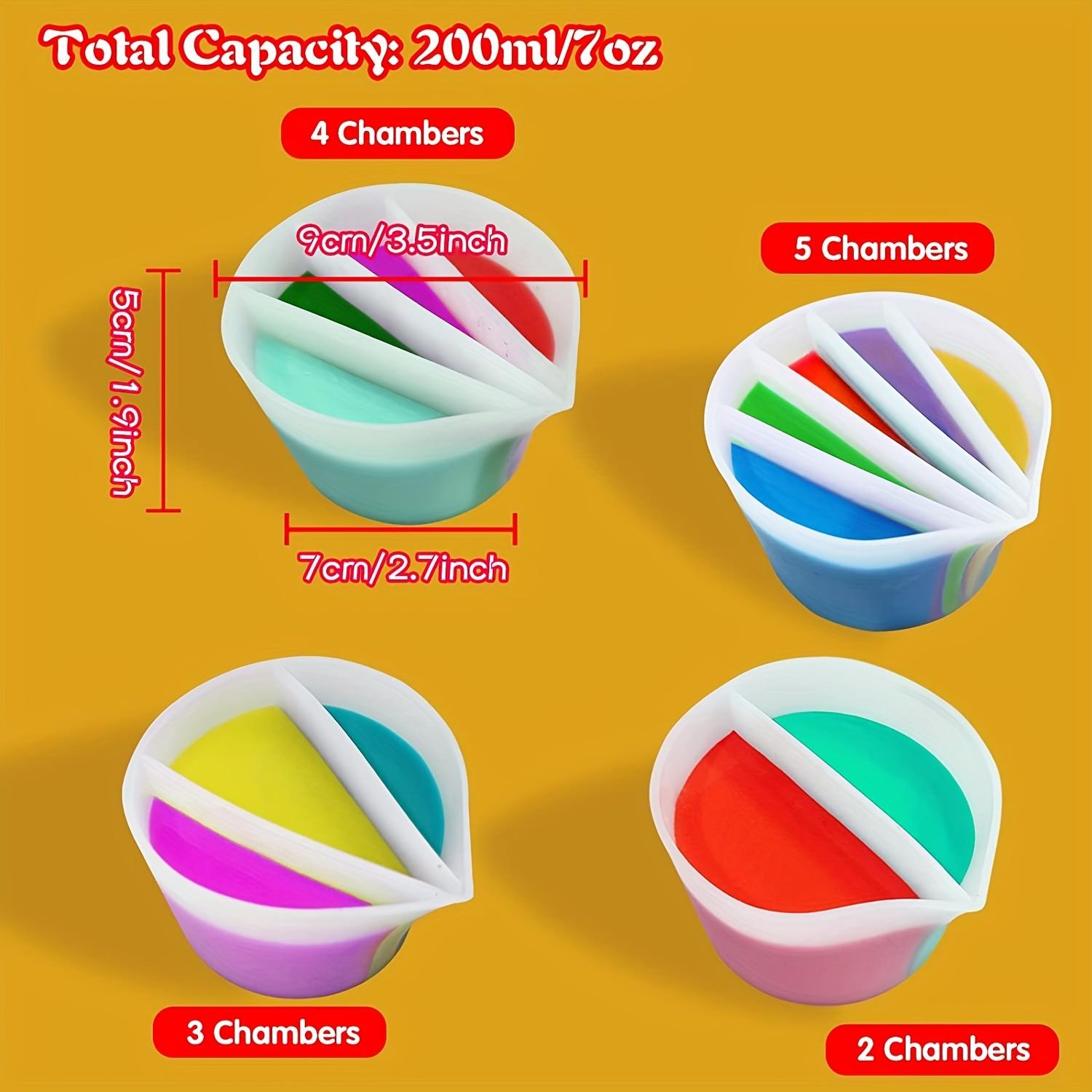 4PCS Reusable Split Cups with  - Resin Art Pouring recension och pris