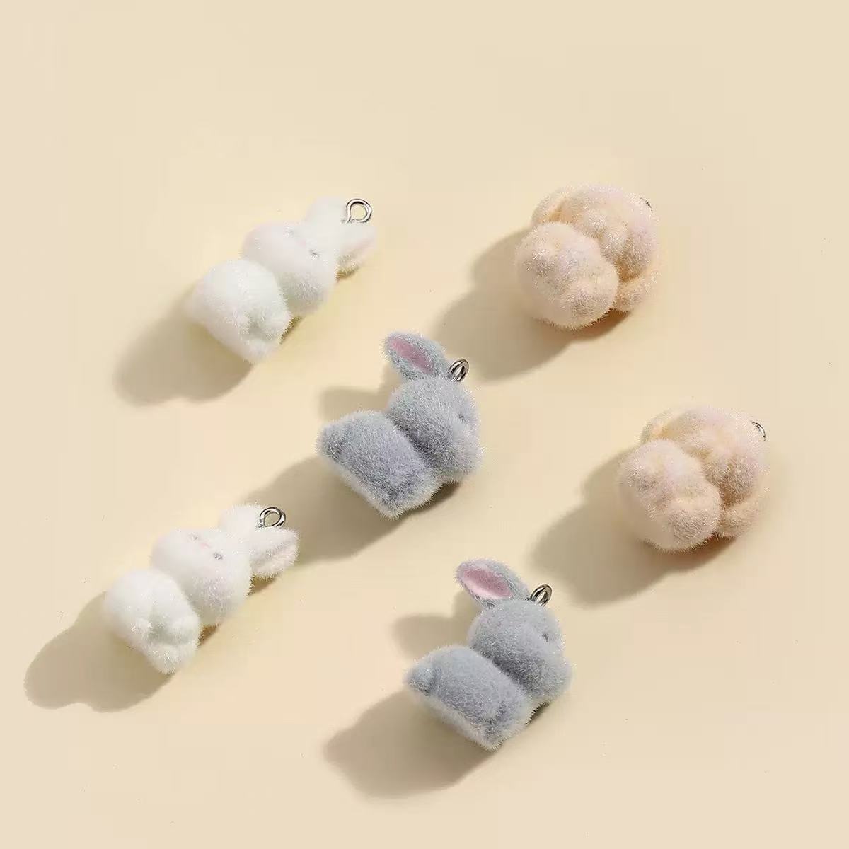 10pcs Flocking Little Rabbit R - Resin Art Keychain recension och pris