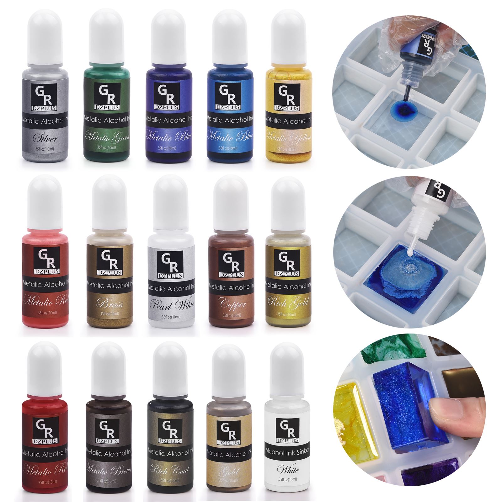 1 Set Resin Pigment Kit Art In - Resin Art Alcohol Ink recension och pris