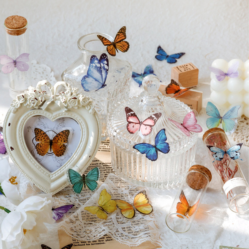 40Pcs/Bag Butterfly Stickers P - Resin Art Sticker recension och pris