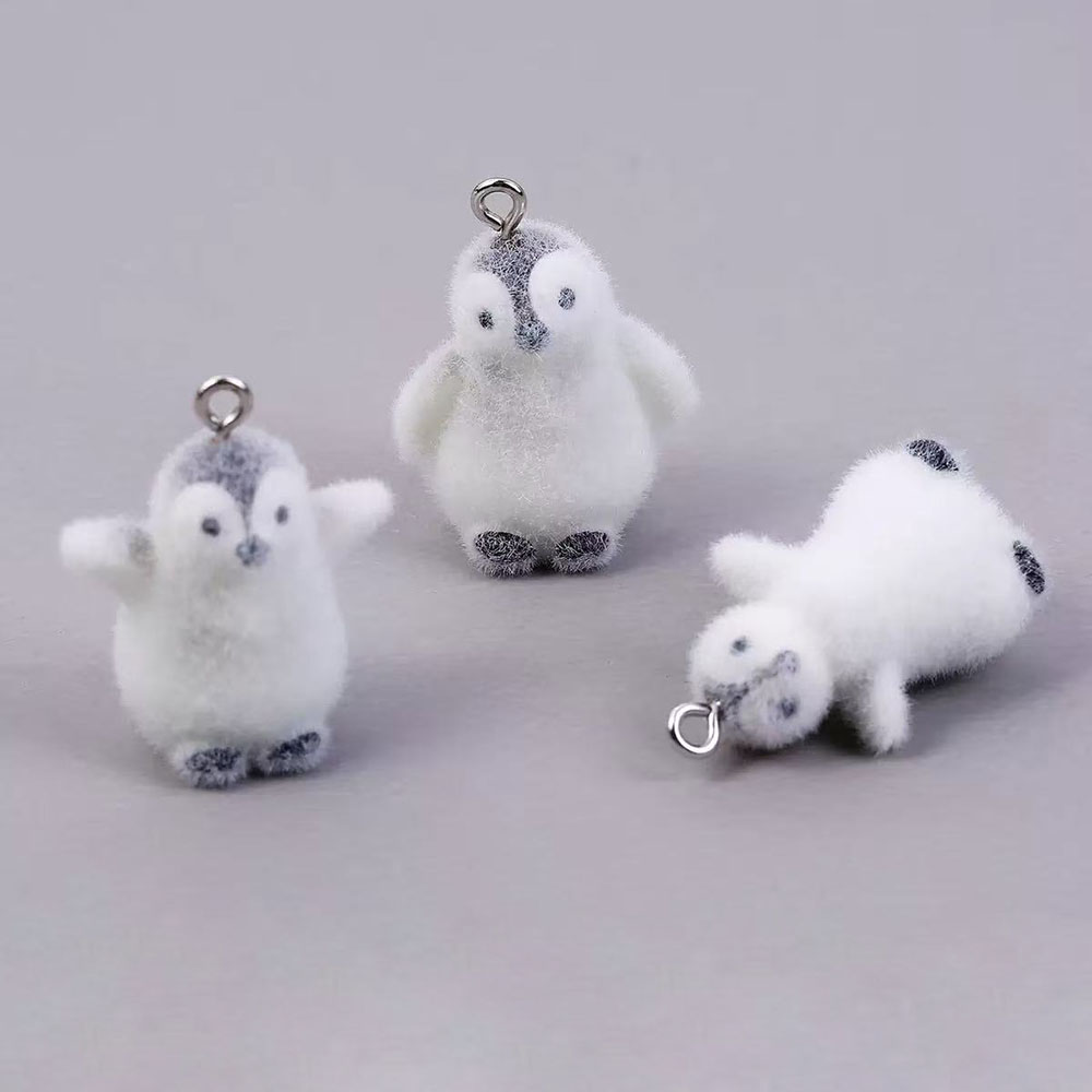 5pcs Flocking Small Penguin Re - Resin Art Keychain recension och pris