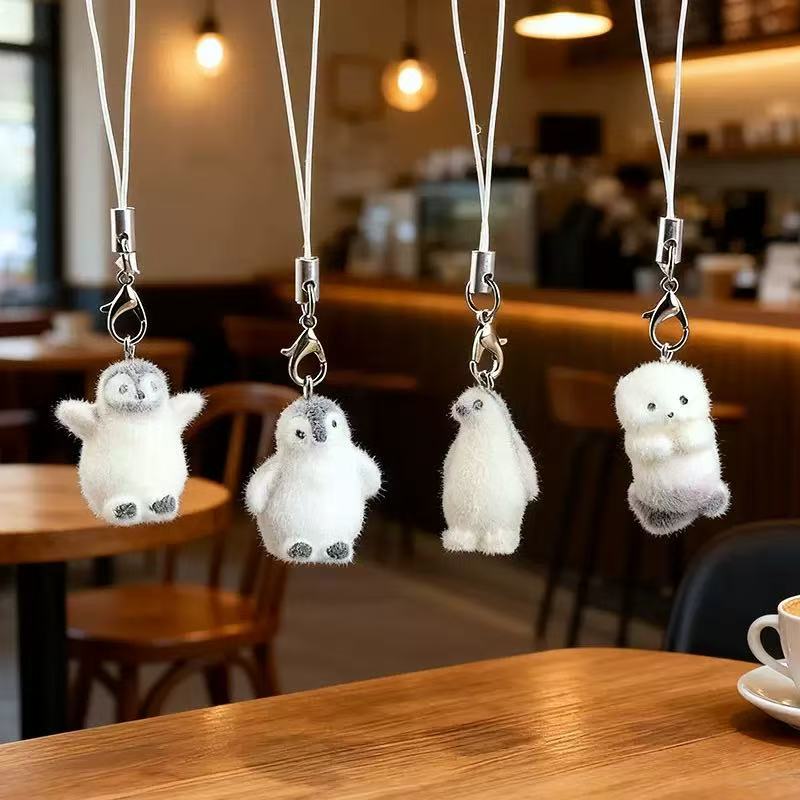 5pcs Flocking Small Penguin Re - Resin Art Keychain recension och pris