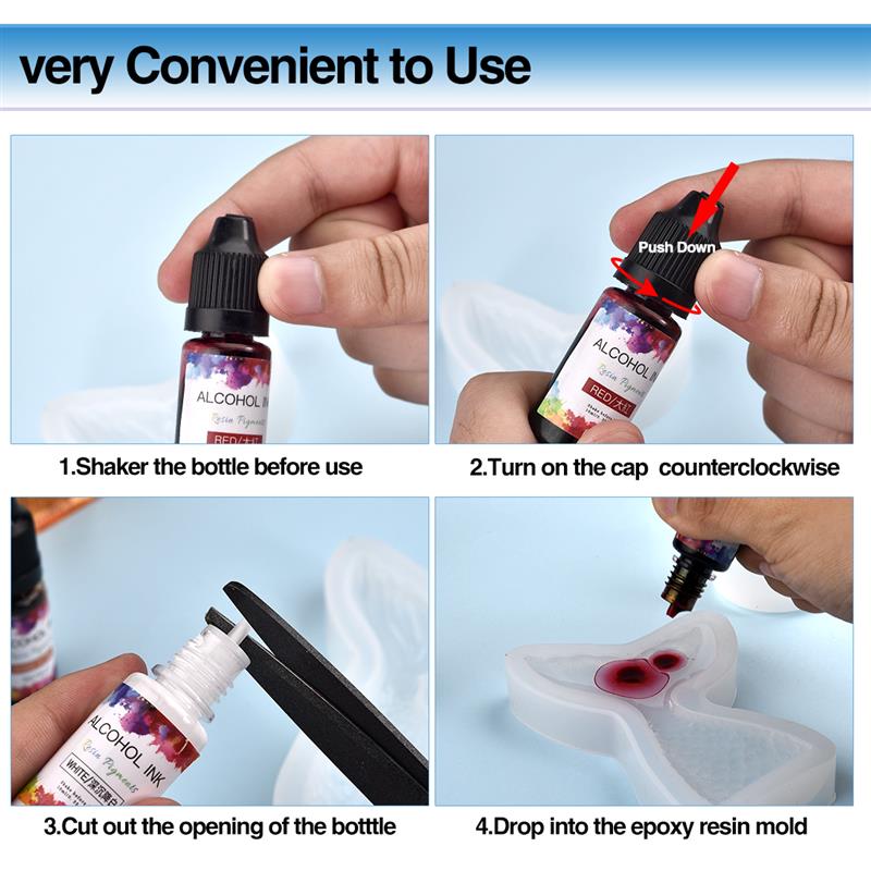 1 Set Epoxy Resin Pigment Kit  - Resin Art Alcohol Ink recension och pris